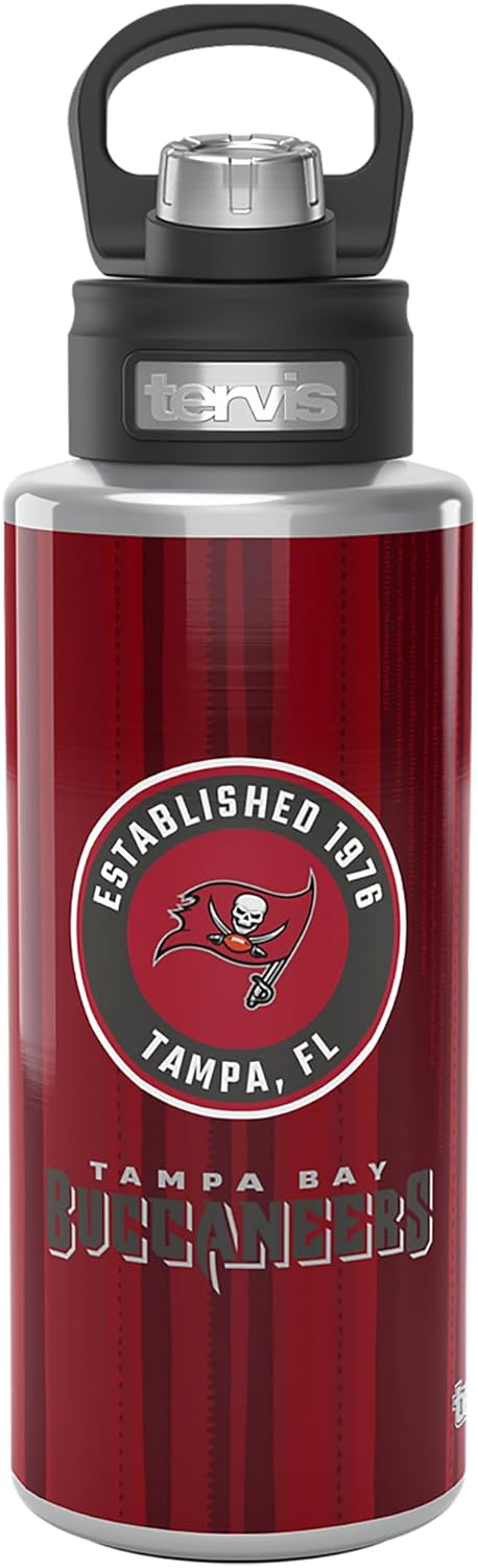 Tervis NFL Tampa Bay Buccaneers-All in Water, 32oz Wide Mouth Bottle, Stainless Steel