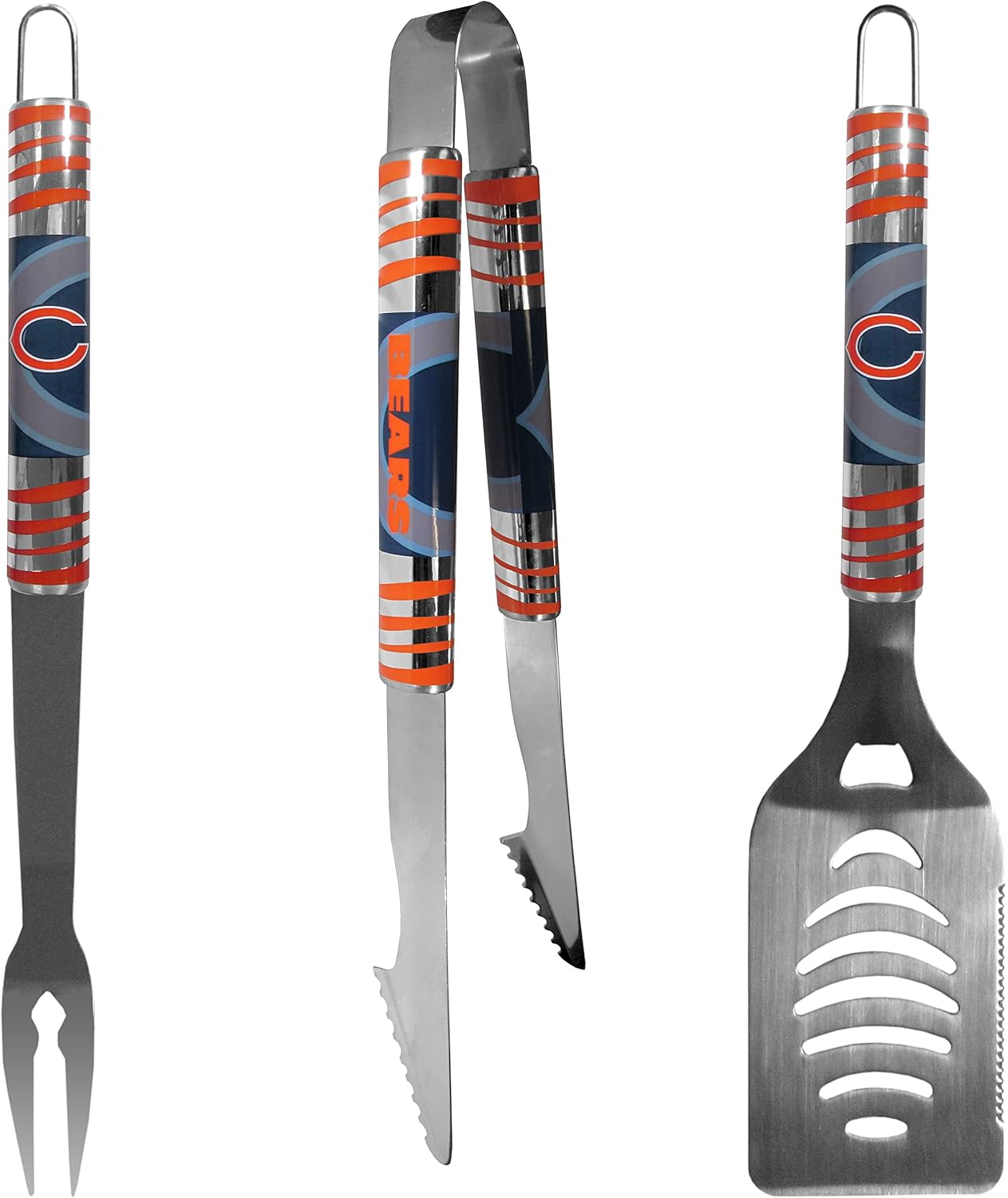 NFL Siskiyou Sports Fan Shop Chicago Bears Tailgater BBQ Set 3 piece Team Color